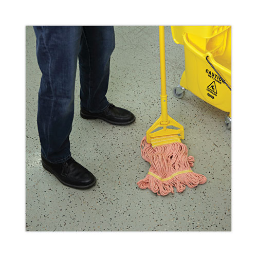 Picture of Super Loop Wet Mop Head, Cotton/Synthetic Fiber, 5" Headband, Small Size, Orange, 12/Carton