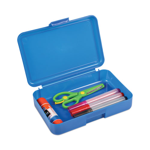 Picture of Antimicrobial Pencil Box, 7.97 x 5.43 x 2.02, Blue