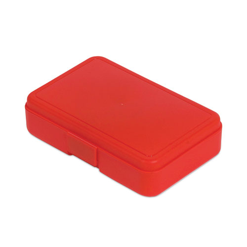 Picture of Antimicrobial Pencil Box, 7.97 x 5.43 x 2.02, Red