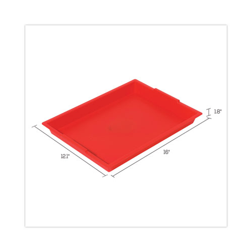 Picture of Little Artist Antimicrobial Finger Paint Tray, 16 x 1.8 x 12, Red