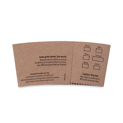 Picture of Cup Sleeves, Fits 12, 16, 20 oz Hot Cups, Kraft, 1,380/Carton