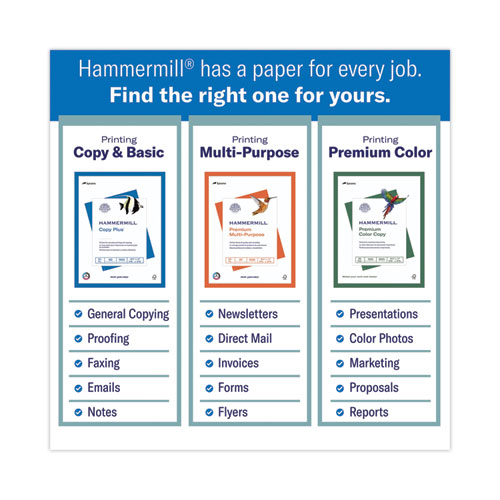 Picture of Copy Plus Print Paper, 92 Bright, 20 lb Bond Weight, 8.5 x 11, White, 500 Sheets/Ream, 10 Reams/Carton, 40 Cartons/Pallet