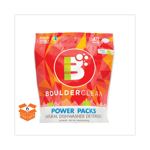 Picture of Dishwasher Detergent Power Packs, Citrus Zest, 48 Tab Pouch, 6/Carton