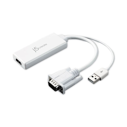 Picture of VGA to HDMI Video Audio Adapter, White