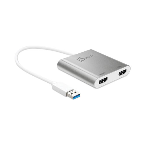 Picture of USB to HDMI Adapter, 7.87", Silver/White
