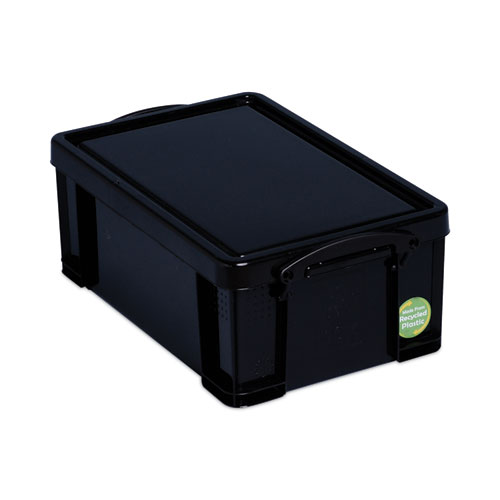 Picture of 9.51 Qt. Latch Lid Storage Tote, 15.55" x 10.04" x 6.1", Solid Black