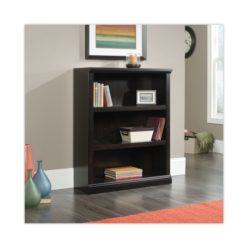 Picture of Select Collection Bookcase, Three-Shelf, 35.37w x 13.22d x 69.76h, Estate Black