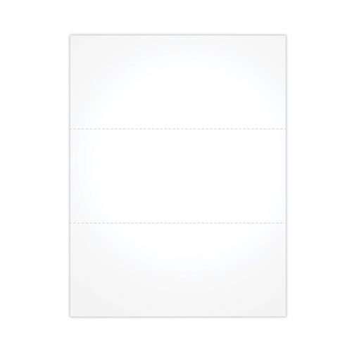 Picture of Blank Cut Sheets for W-2 or 1099 Tax Forms, 3-Down Style, 8.5 x 11, White, 50/Pack