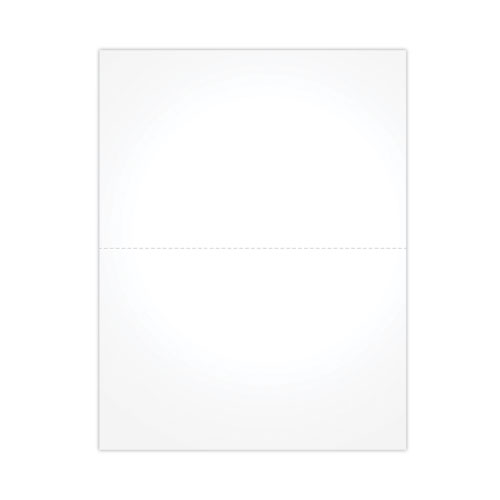 Picture of Blank Cut Sheets for W-2 or 1099 Tax Forms, 2-Up Style, 8.5 x 11, White, 100/Pack