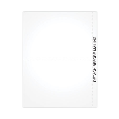 Picture of Blank Cut Sheets for 1099 Tax Forms, 2-Up Style, 8.5 x 11, White, 50/Pack