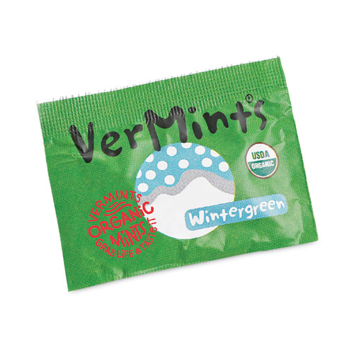 Picture of VerMints Organic Mints/Pastilles, Wintergreen, 2 Mints/0.7 oz, Individually Wrapped, 100/Box