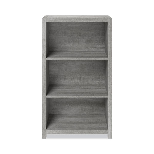 Picture of Fallbrook Bookcase, Three-Shelf, 28w x 14d x 48.25h, Smoked Ash/Rustic Warm Gray