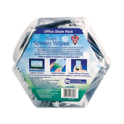 Picture of Touch Screen Wipes, 5 x 6, Citrus, 200 Individual Foil Packets in an Easy Grab Jar