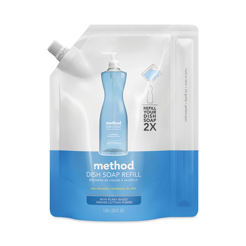 Picture of Dish Soap Refill, Sea Minerals, 36 oz Pouch, 6/Carton