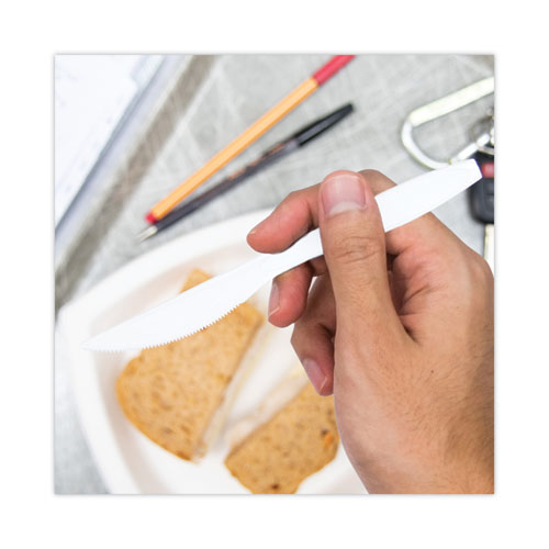 Picture of Impress Heavyweight Full-Length Polystyrene Cutlery, Knife, White, 1,000/Carton