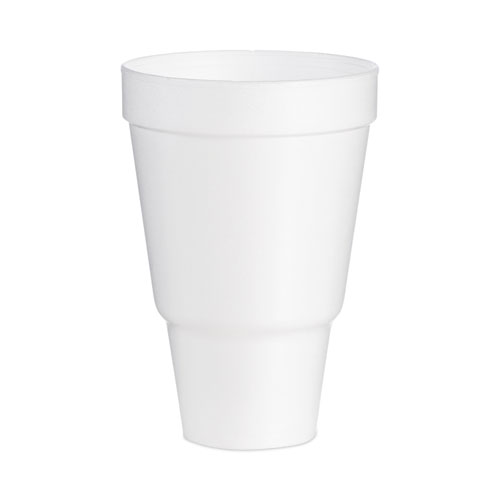 Picture of Foam Drink Cups, Tapered Bottom, 32 oz, White, 25/Bag, 20 Bags/Carton