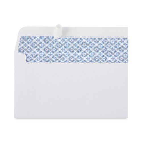 Picture of Peel Seal Strip Security Tint Business Envelope, #6 3/4, Square Flap, Self-Adhesive Closure, 3.63 x 6.5, White, 100/Box