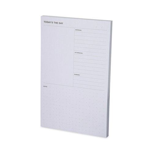 Picture of Adhesive Daily Planner Sticky-Note Pads, Daily Planner Format, 4.9" x 7.7", Gray, 100 Sheets/Pad