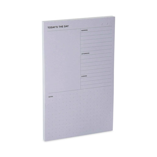 Picture of Adhesive Daily Planner Sticky-Note Pads, Daily Planner Format, 4.9" x 7.7", Gray, 100 Sheets/Pad