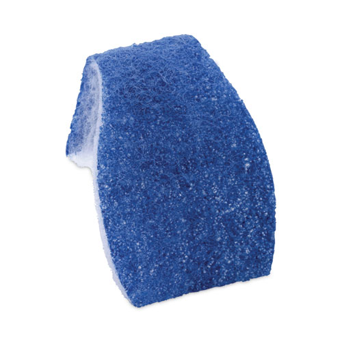 Picture of Disposable Toilet Scrubber Refill, Blue/White, 10/Pack