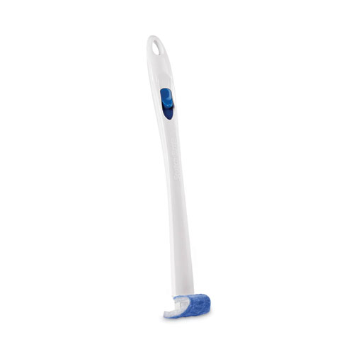 Picture of Disposable Toilet Scrubber Refill, Blue/White, 10/Pack