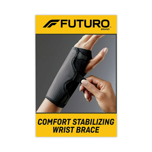 Picture of Adjustable Reversible Splint Wrist Brace, Fits Wrists 5.5" to 8.5", Black