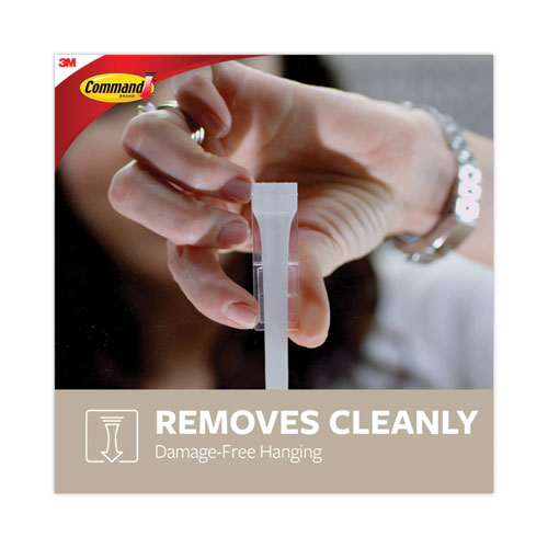 Picture of Adhesive Mount Metal Hook, Large, Double Hook, Matte Black Finish, 4 lb Capacity, 1 Hook and 1 Strip/Pack