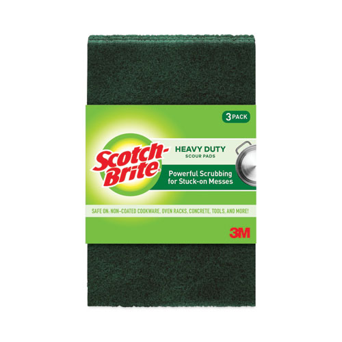 Picture of Heavy-Duty Scour Pad, 3.8 x 6, Green, 10/Carton