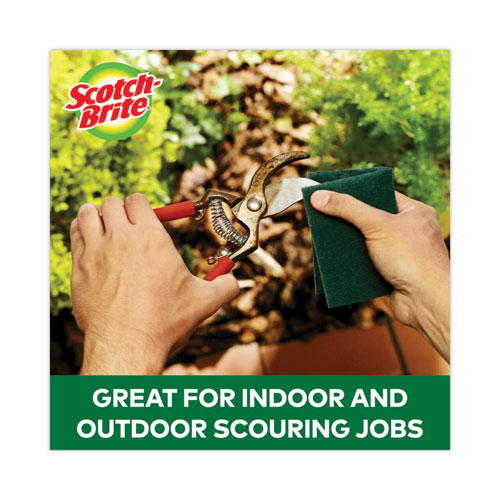 Picture of Heavy-Duty Scour Pad, 3.8 x 6, Green, 10/Carton