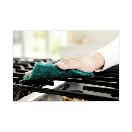 Picture of Heavy-Duty Scour Pad, 3.8 x 6, Green, 10/Carton