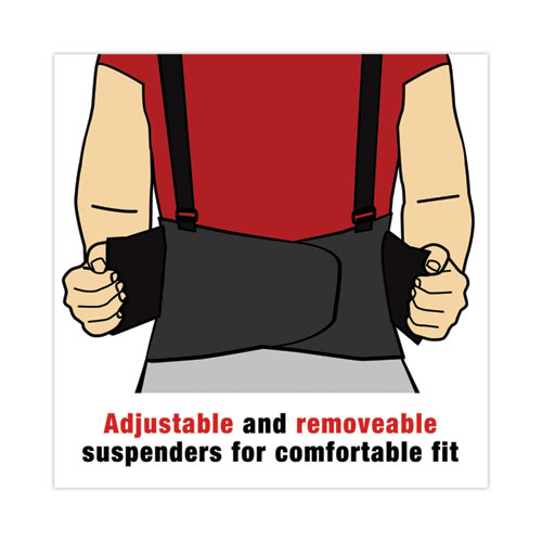 Picture of Work Belt with Removable Suspenders, One Size Fits All, Up to 48" Waist Size, Black