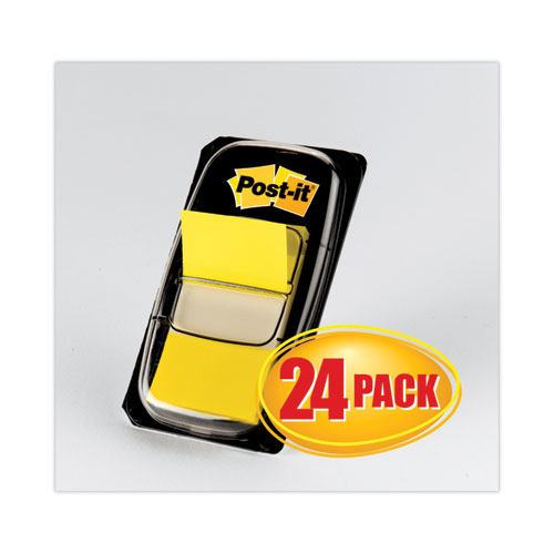 Picture of 1" Flags Value Pack, Canary Yellow, 50 Flags/Dispenser, 24 Dispensers/Pack