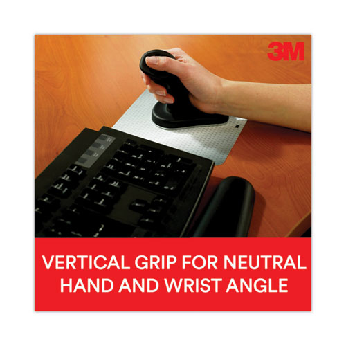 Picture of Ergonomic Wireless Three-Button Optical Mouse, 2.4 GHz Frequency/30 ft Wireless Range, Right Hand Use, Black