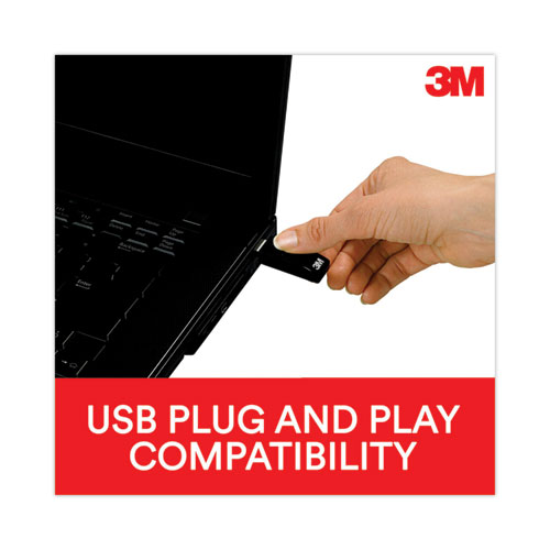 Picture of Ergonomic Wireless Three-Button Optical Mouse, 2.4 GHz Frequency/30 ft Wireless Range, Right Hand Use, Black