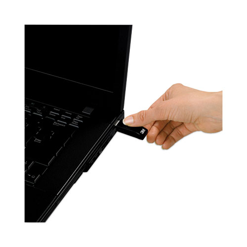 Picture of Ergonomic Wireless Three-Button Optical Mouse, 2.4 GHz Frequency/30 ft Wireless Range, Right Hand Use, Black