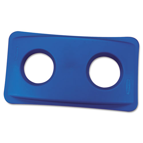 Picture of Lid for Slim Jim Bottle Recycling Container, 20.38w x 11.38d x 2.75h, Blue