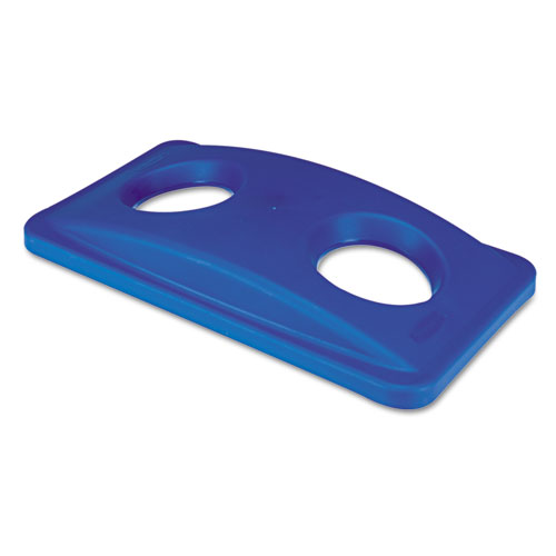 Picture of Lid for Slim Jim Bottle Recycling Container, 20.38w x 11.38d x 2.75h, Blue