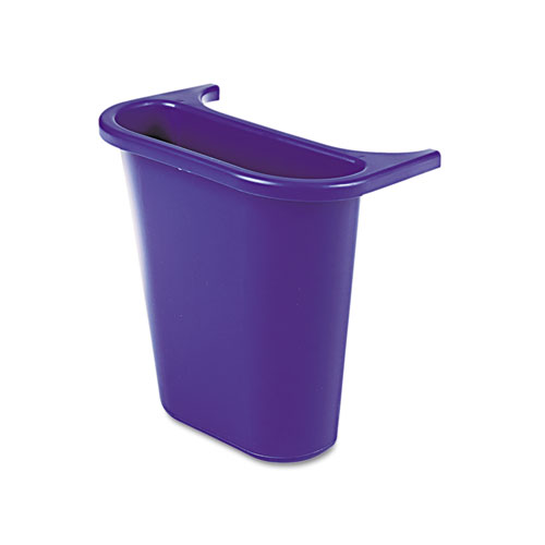Picture of Wastebasket Recycling Side Bin, Attaches Inside or Outside, 4.75 qt, Plastic, Blue
