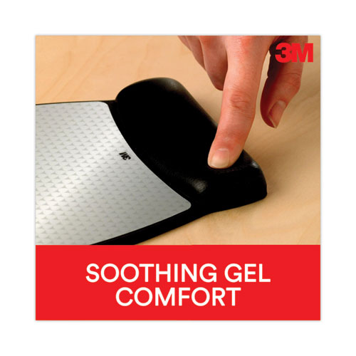 Picture of Antimicrobial Gel Small Wrist Rest, 7 x 2.37, Black