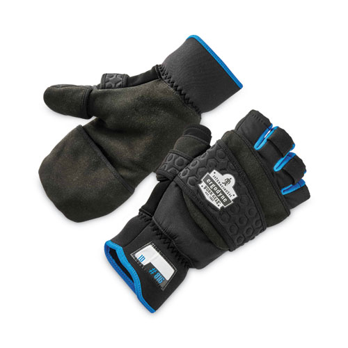 ProFlex+816+Thermal+Flip-Top+Gloves%2C+EN388%3A+3423X%2C+9%26quot%3B+Long%2C+Small%2C+Black%2C+Pair