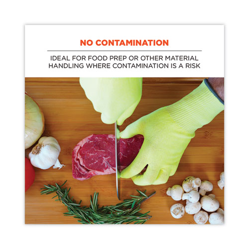 Picture of ProFlex 7040 ANSI A4 CR Food Grade Gloves, EN388: 2X4XD, Reversible, 11" Long, Large, Lime, 144 Pairs/Carton