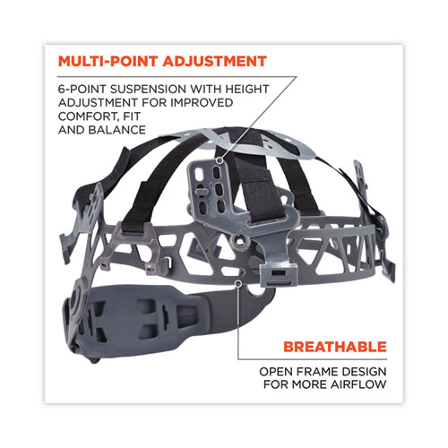 Picture of Skullerz 8975V Class C Safety Helmet with 8991 Visor Kit, Smoke Lens, 6-Point Ratchet Suspension, Orange