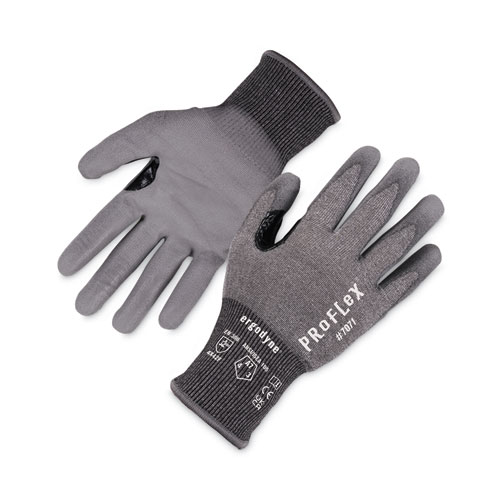 Picture of ProFlex 7071 ANSI A7 PU Coated CR Gloves, EN388: 4X42F, 9" Long, XX-Large, Gray, 12 Pairs