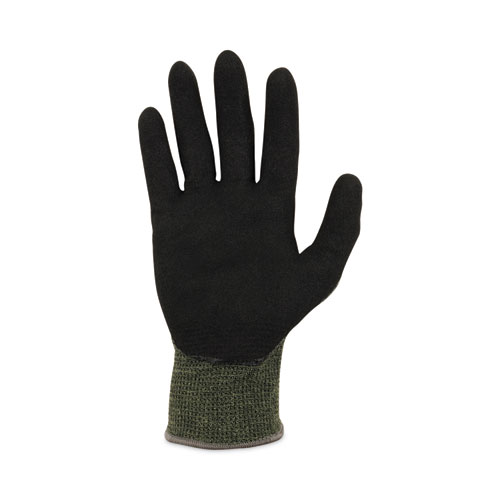 Picture of ProFlex 7042 ANSI A4 Nitrile-Coated CR Gloves, EN388: 4X41D, 9" Long, Large, Green, 12 Pairs
