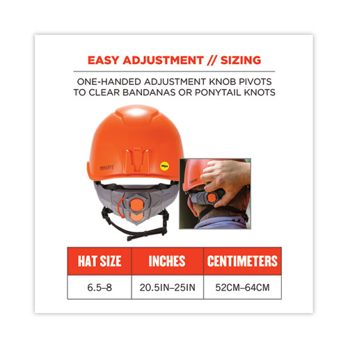 Picture of Skullerz 8975-MIPS Class C Safety Helmet with MIPS Elevate Ratchet Suspension, Orange