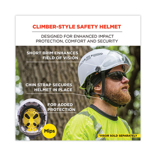 Picture of Skullerz 8975-MIPS Class C Safety Helmet with MIPS Elevate Ratchet Suspension, White