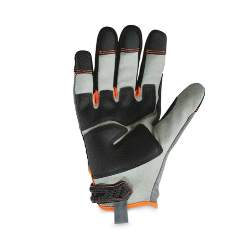 Picture of ProFlex 710 Heavy-Duty Mechanics Gloves, Gray, Small, Pair