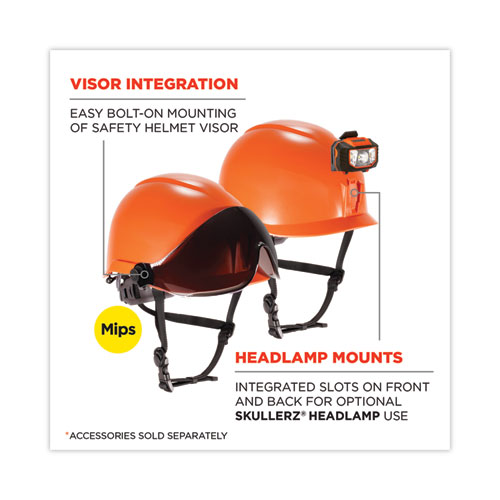 Picture of Skullerz 8974-MIPS Class E Safety Helmet with MIPS Elevate Ratchet Suspension, Orange