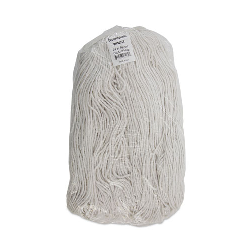 Picture of Premium Cut-End Wet Mop Heads, Rayon, 24oz, White, 12/Carton