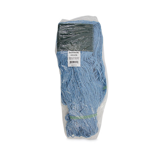 Picture of Mop Head, Premium Standard Head, Cotton/Rayon Fiber, Medium, Blue, 12/Carton